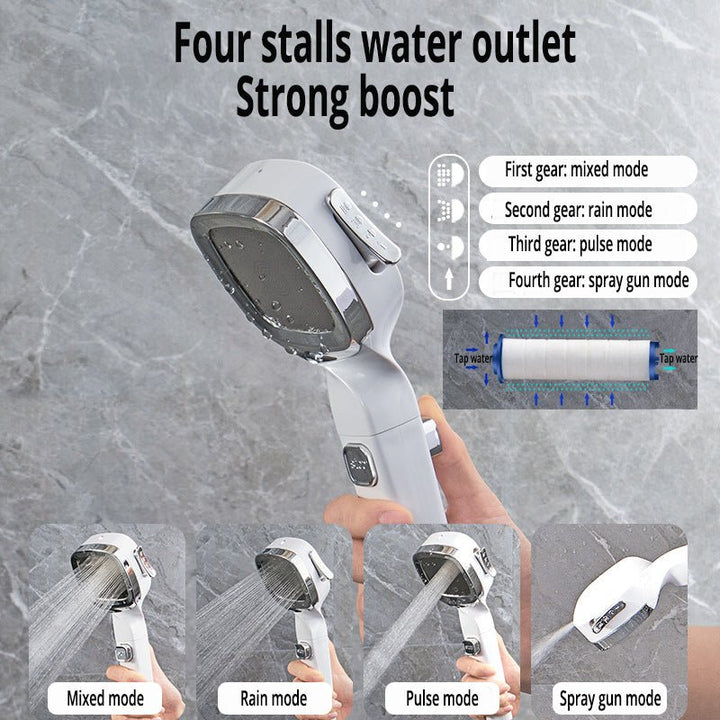 4 Modes High Pressure Shower Head